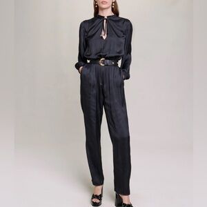 Maje Paulynou Long Sleeve Jumpsuit